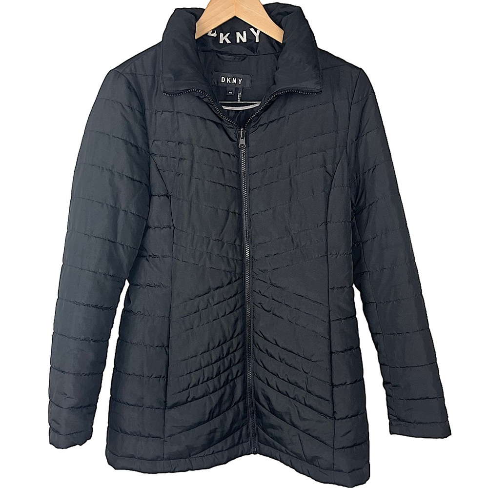 DKNY Quilted Lightweight Puffer Coat